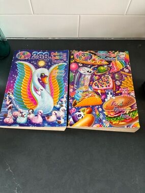 Coloring Activity Books - Rainbow Swan & Food Frenzy Lisa Frank